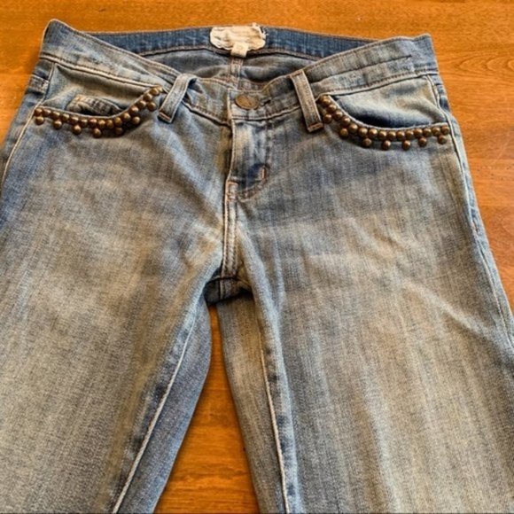 Anthro Current/Elliot Stiletto Stud Jeans. Size 25 - Picture 4 of 7